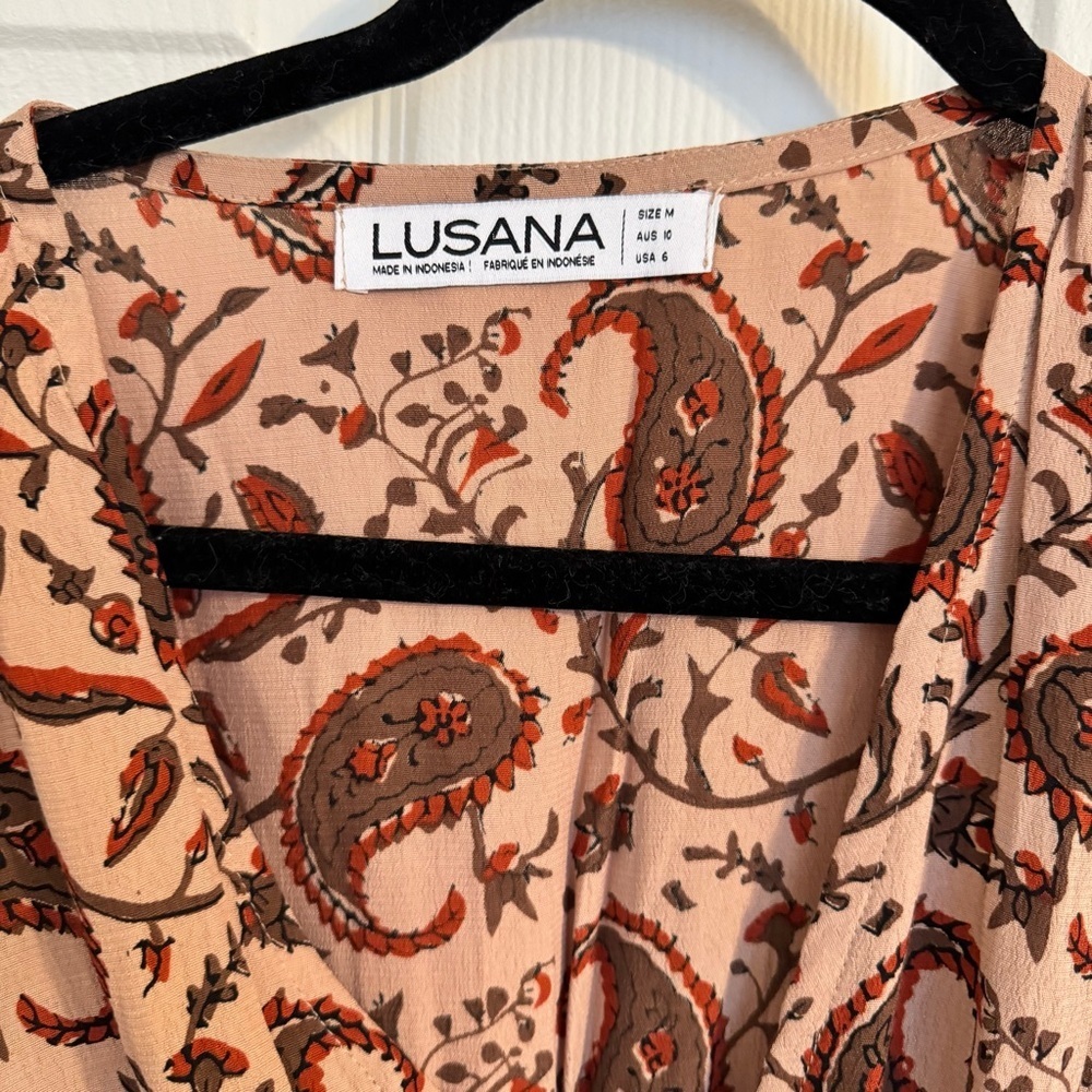 Anthropologie Lusana Boho Maxi Dress Size 6 - Picture 6 of 9